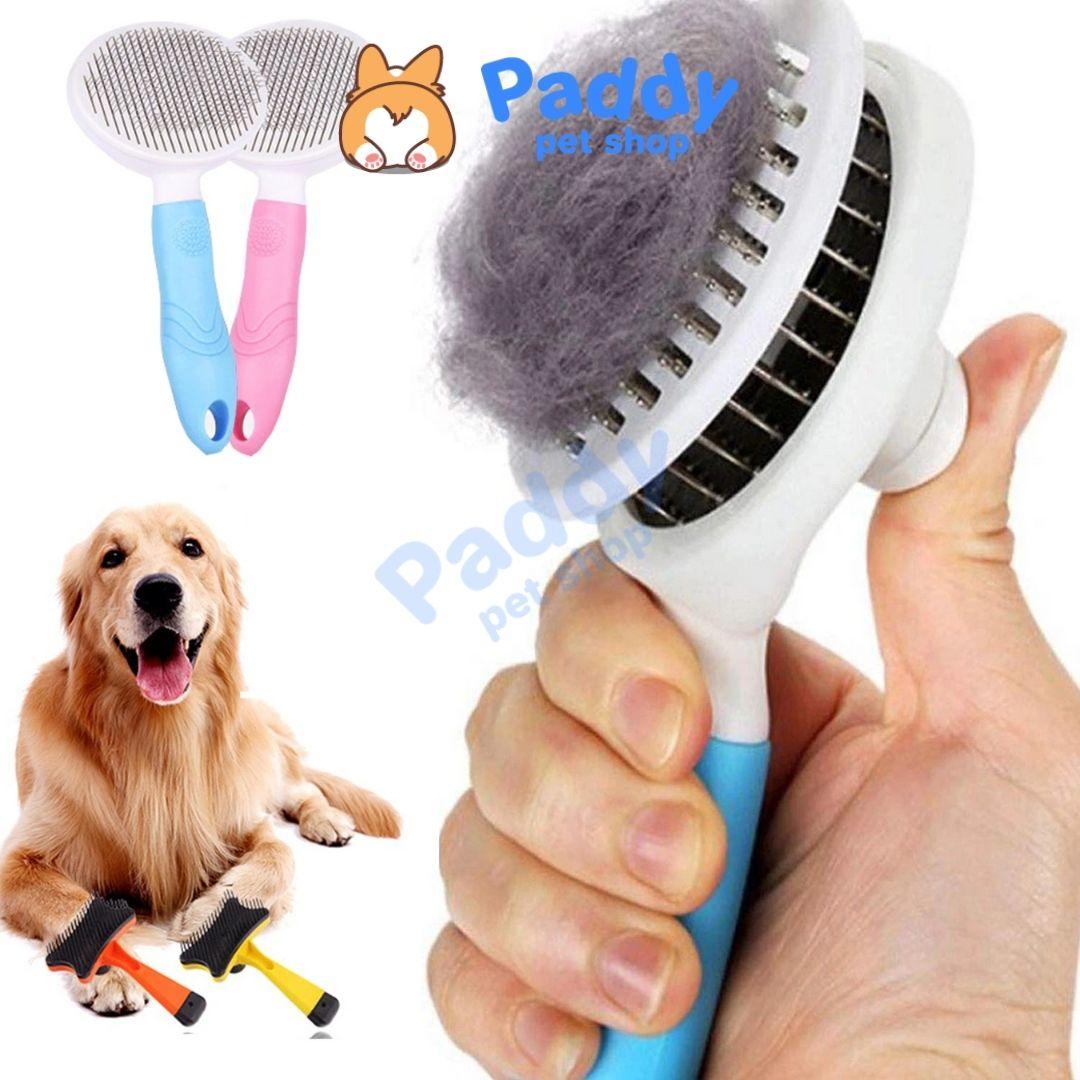 Lược Chải Lông Cho Chó Mèo Có Nút Bấm Tách Lông - Paddy Pet Shop