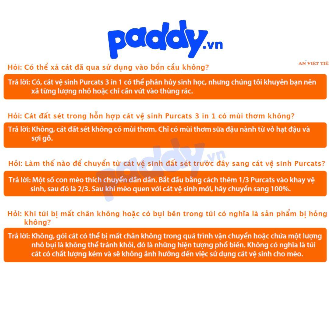 Cát Mèo Mix 3in1 Đậu nành + Đất Sét + Gỗ Cature 2.8kg (7L) - Paddy Pet Shop