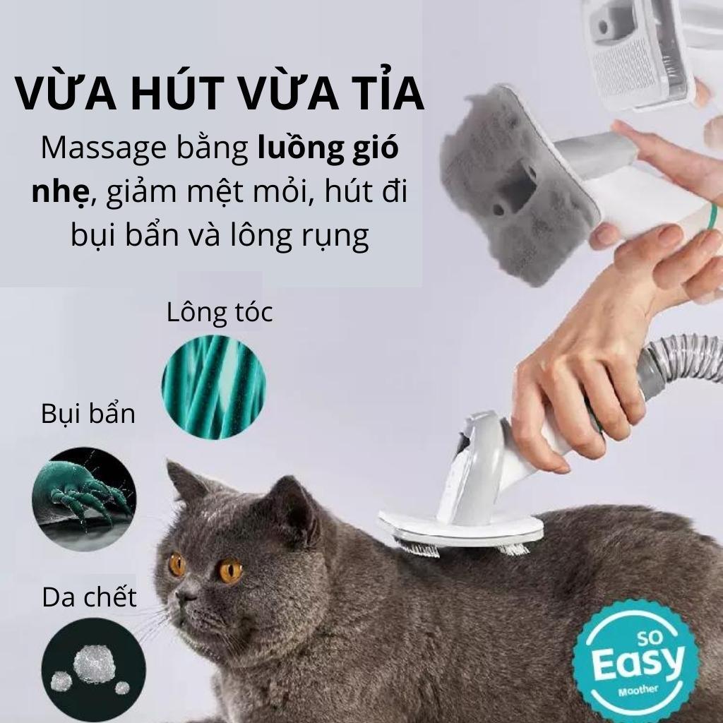 Máy Cắt Tỉa, Hút Lông & Chải Lông Cho Chó Mèo PetQ G2 5in1 - Paddy Pet Shop