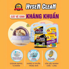 Cát Mèo Đất Sét Đá Khoáng Núi Lửa Hysen Clean 4kg - Paddy Pet Shop