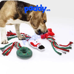 Đồ Chơi Cho Chó Thú Bông Bện Thừng Noel - Paddy Pet Shop