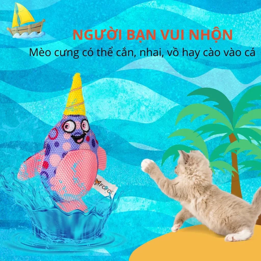 Đồ Chơi Cho Mèo Set 2 Cá Nemo Catnip FOFOS - Paddy Pet Shop