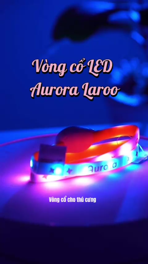 Vòng Cổ Cho Chó Đèn LED Laroo Sạc USB - Aurora 65cm
