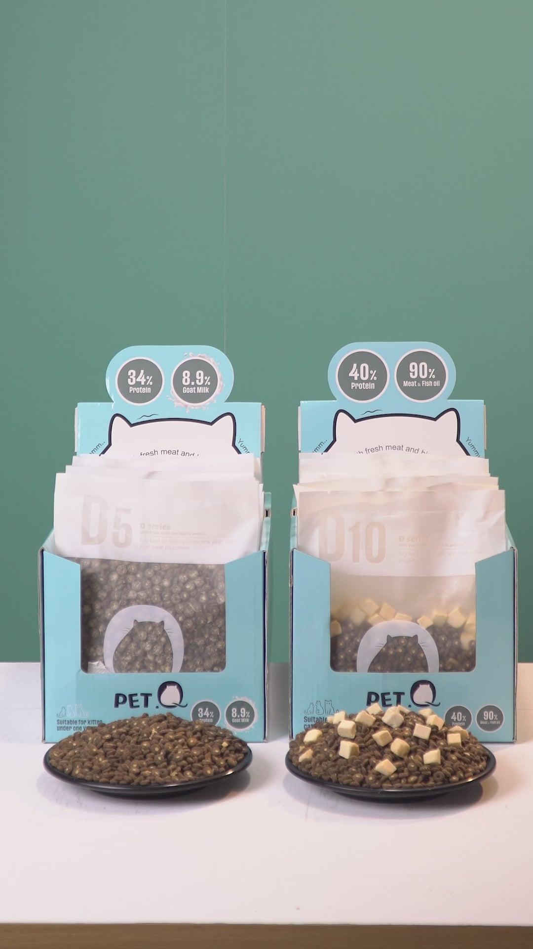 Hạt Mèo Macaron PetQ Topping Thịt Sấy Chà Bông 200g