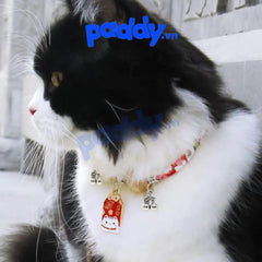 Vòng Cổ Tết Đỏ Cho Chó Mèo Gắn Charm Hạt Gỗ 25-32cm - Paddy Pet Shop