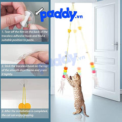 Đồ Chơi Mèo Tương Tác Dây Treo Dán Tường - Paddy Pet Shop Đồ Chơi Mèo Tương Tác Dây Treo Dán Tường - Paddy Pet Shop