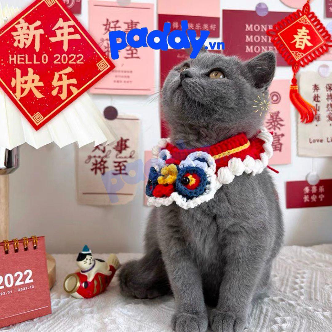 Vòng Cổ Yếm Len Kỳ Lân Tết Cho Chó Mèo - Paddy Pet Shop