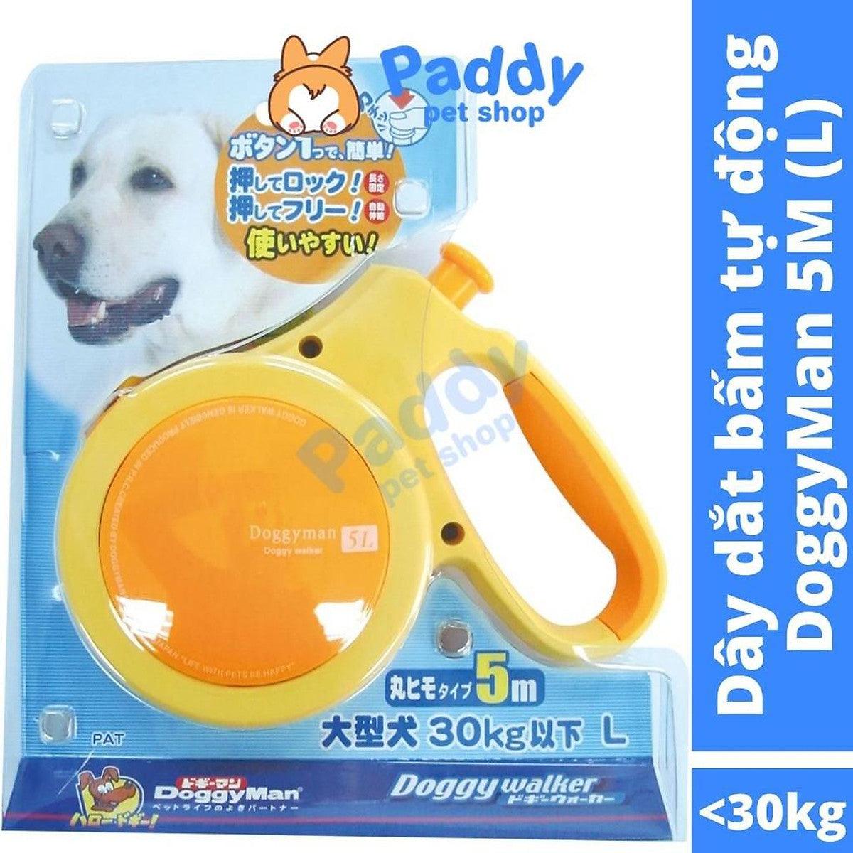 Dây Dắt Chó Mèo Hộp Bấm Tự Động DoggyMan (Dài 5 mét) - Paddy Pet Shop