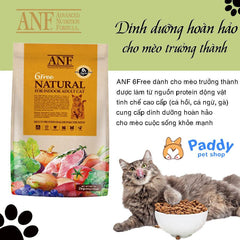 Hạt Mèo Trưởng Thành Adult ANF 6Free Gà & Cá Hồi Hữu Cơ - Paddy Pet Shop