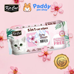 Khăn Giấy Ướt Kháng Khuẩn, Tắm Khô Cho Mèo Kit Cat (80 Miếng) - Paddy Pet Shop