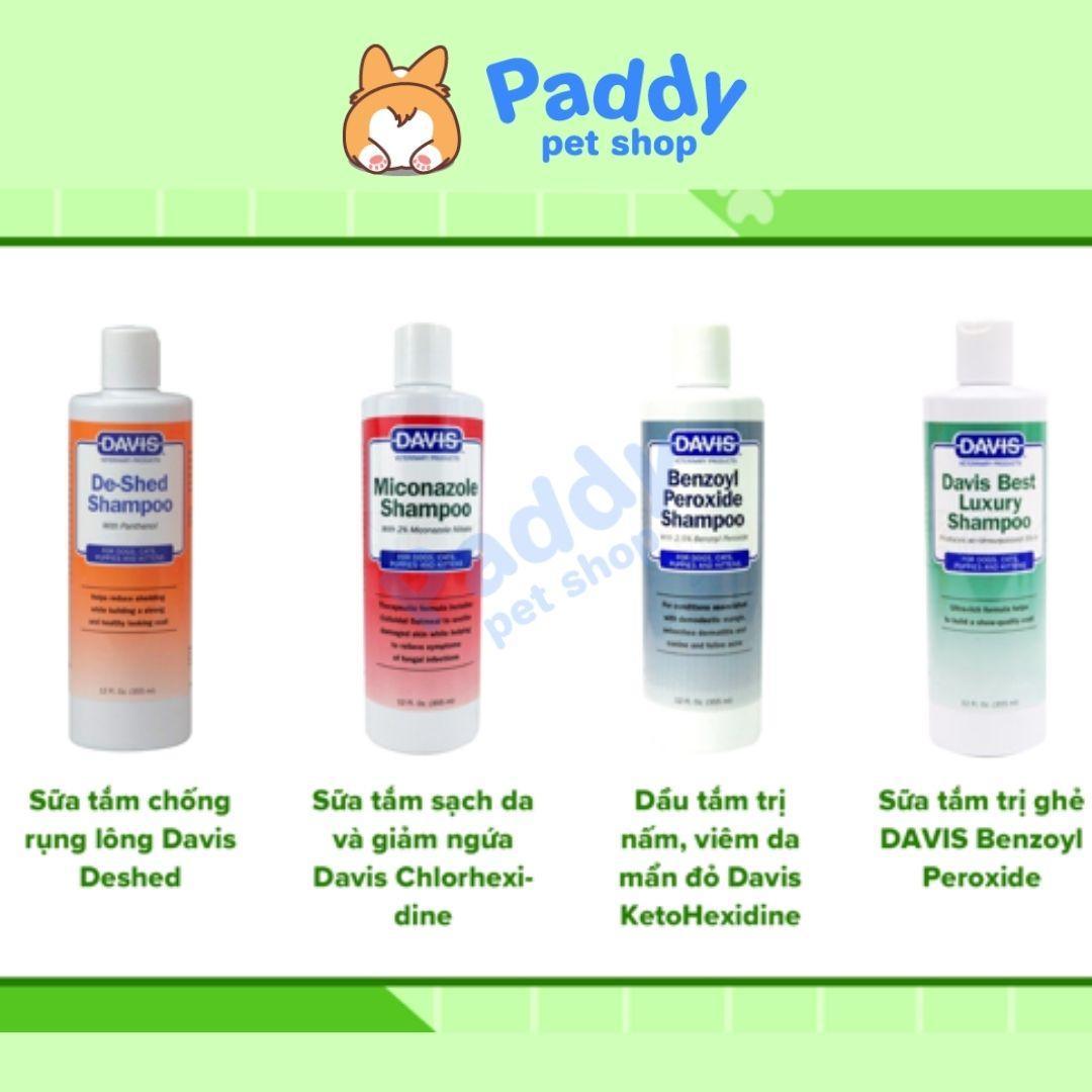 Sữa Tắm Davis Chăm Sóc Viêm Da Lông Ngừa Viêm Da Chó Mèo (355ml) - Paddy Pet Shop
