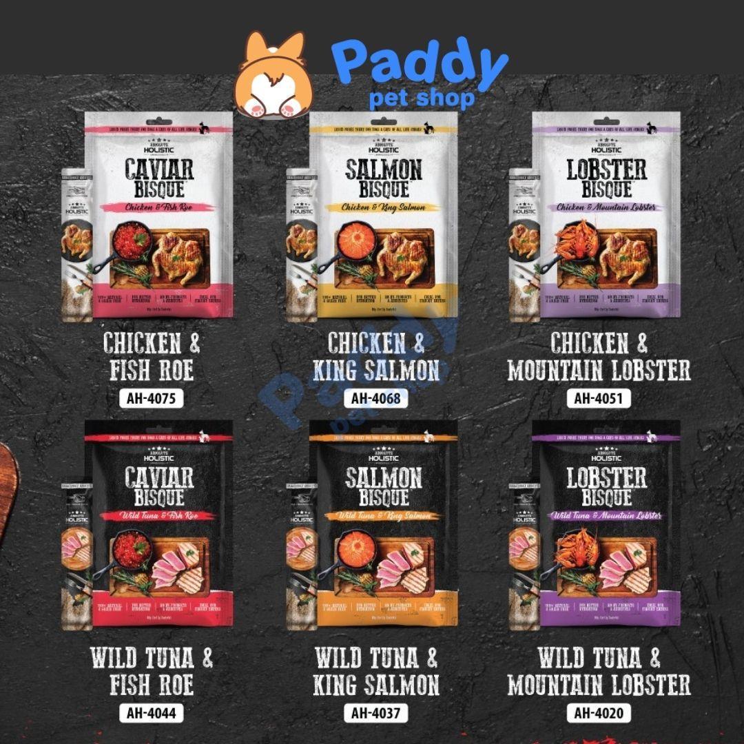 Súp Thưởng Cho Chó Mèo Absolute Holistic BISQUE 60g (Túi 5 tuýp) - Paddy Pet Shop