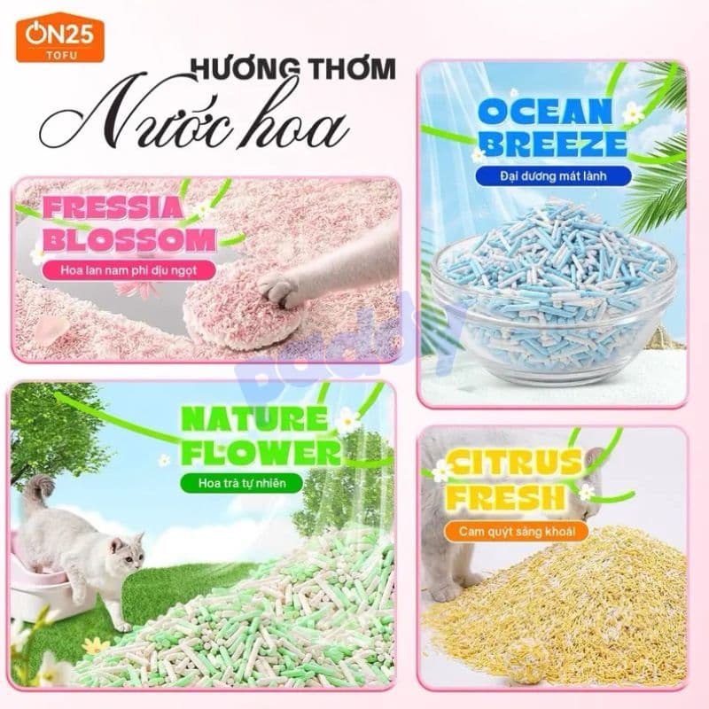 Cát Vệ Sinh Cho Mèo On25 Đậu Nành 100% Bao Bì Mới 2