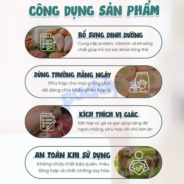 Bánh Thưởng Cho Chó Doggyman Restaurant Gà Viên 95g 4