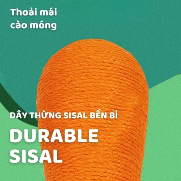 Bàn Cào Móng Mèo FOFOS Hình Trụ Cà Rốt 2