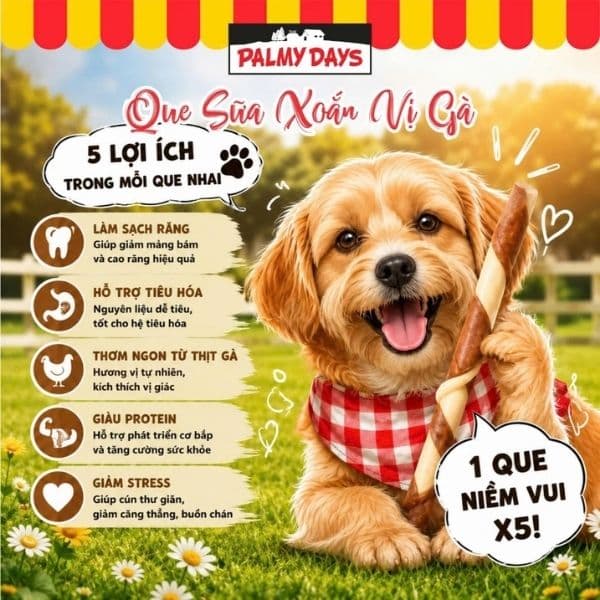 Bánh Thưởng Cho Chó Palmy Days Rolls Xương Vị Gà 4