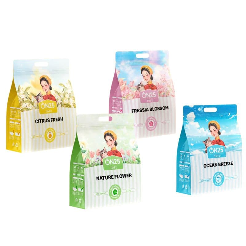 Cát Vệ Sinh Cho Mèo On25 Đậu Nành 100% Bao Bì Mới