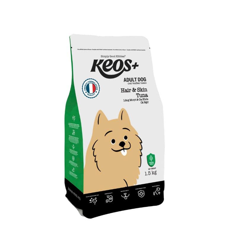 Hạt Cho Chó Trưởng Thành Keos Hair & Skin Túi 1.5Kg