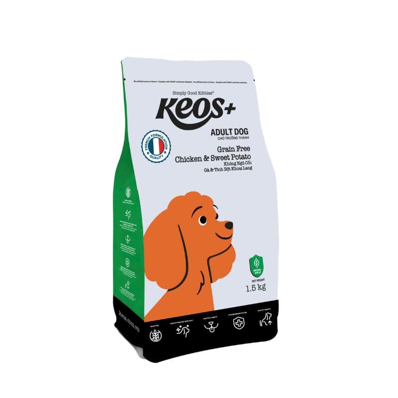 Hạt Cho Chó Trưởng Thành Keos Grain Free 1.5kg