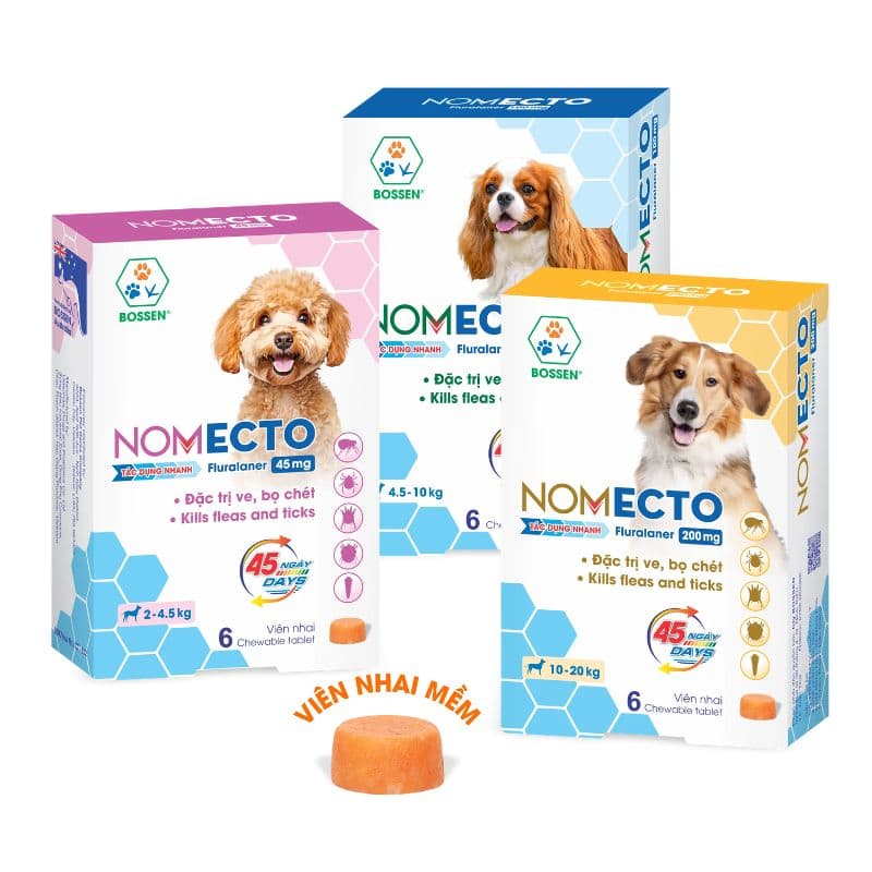 Viên Nhai Mềm Cho Chó Bossen Nomecto Trị Ve Rận