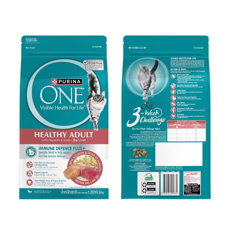 Hạt Cho Mèo Purina One Adult Cá Hồi & Cá Ngừ