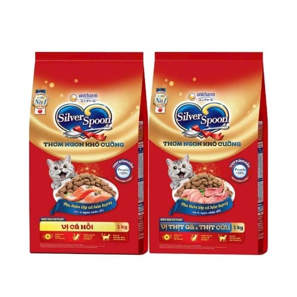 Hạt Cho Mèo Silver Spoon 1Kg New