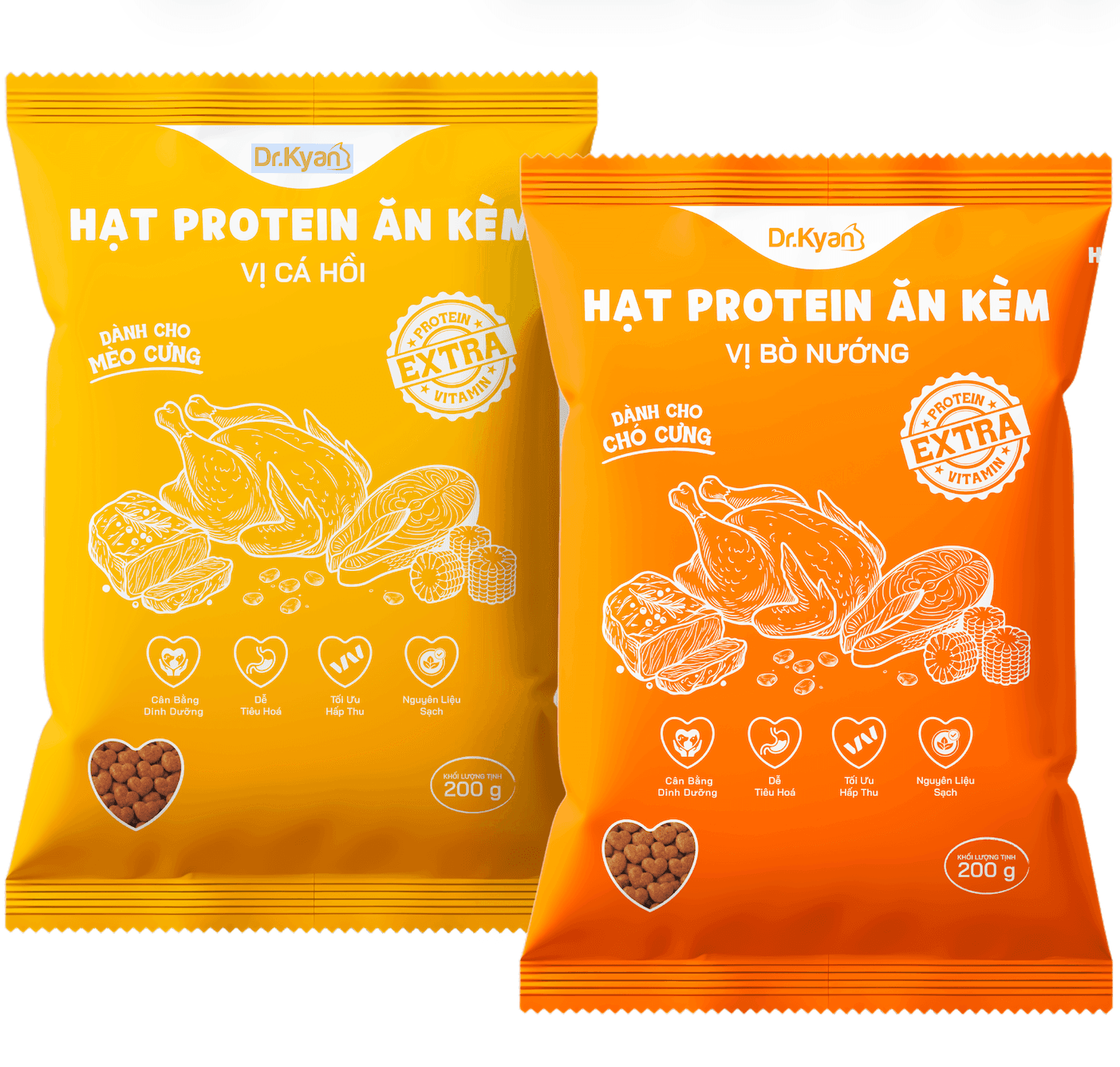 Hạt Protein Ăn Kèm Dr.Kyan Cho Chó Mèo