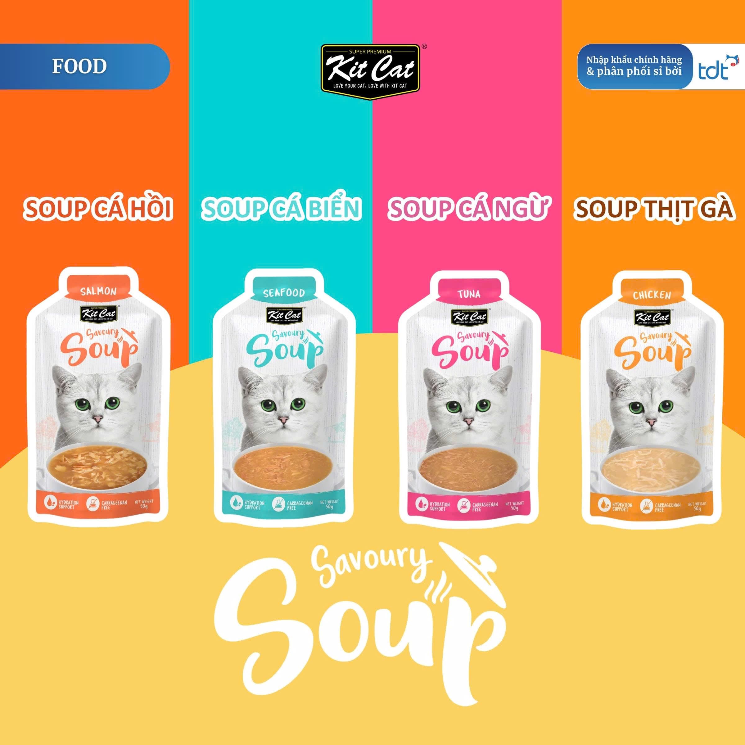 Súp Thưởng Cho Mèo Kit Cat Savoury Soup 6x50g