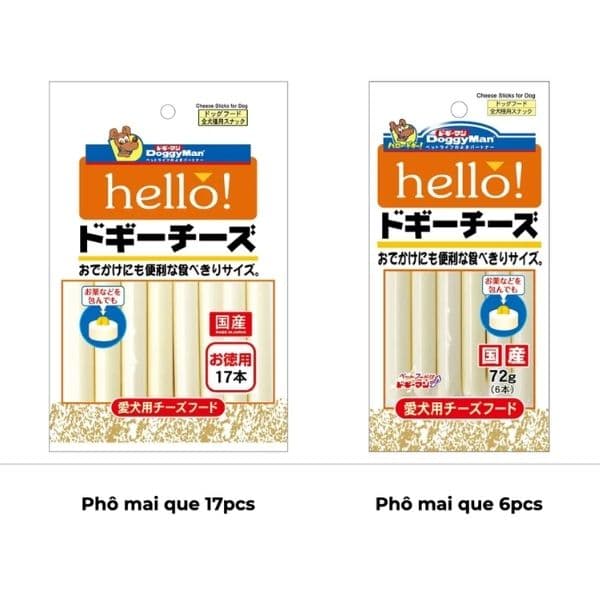 Bánh Thưởng Cho Chó Doggyman Hello Cheese Sticks Phô Mai Que