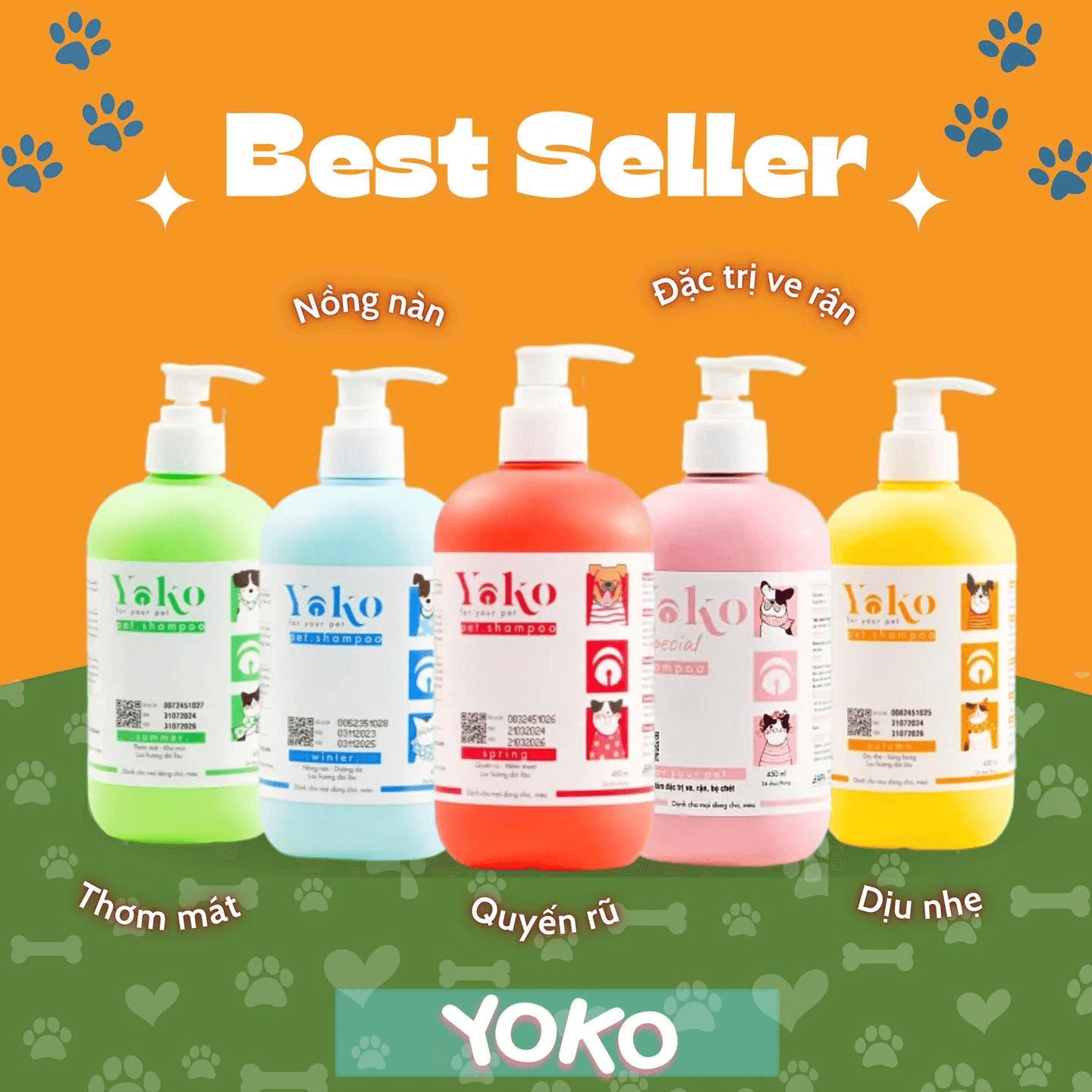 Sữa Tắm Cho Chó Mèo Yoko Lưu Hương