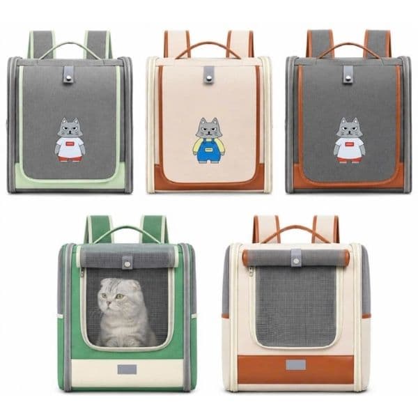 Balo Vận Chuyển Cho Mèo MoorPet Hình Mèo Cửa Cuốn 32x26x40cm