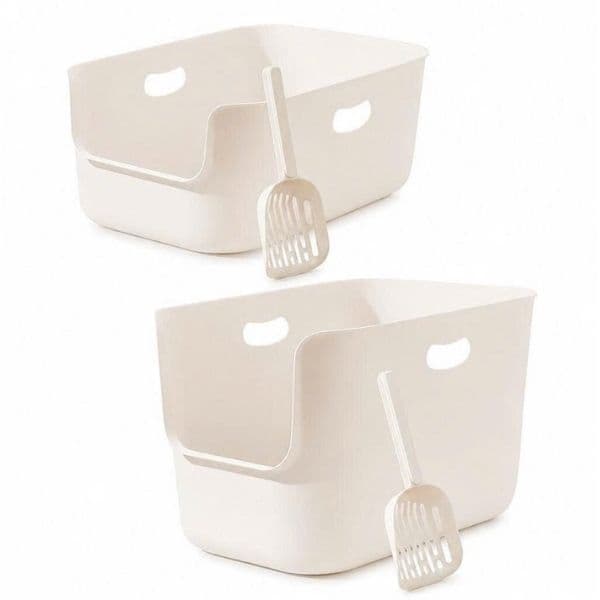 Khay Vệ Sinh Cho Mèo Đơn Sắc 58x38cm (Tặng Xẻng)