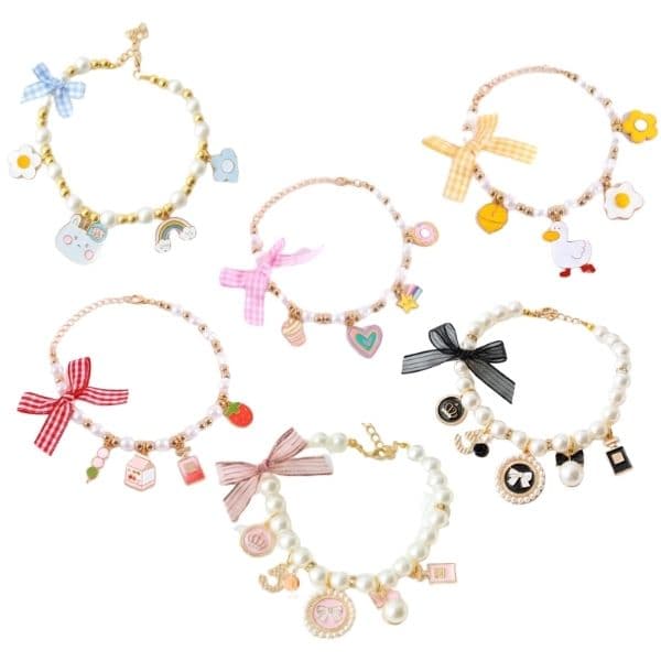 Vòng Cổ Cho Chó Mèo Ngọc Trai Charm