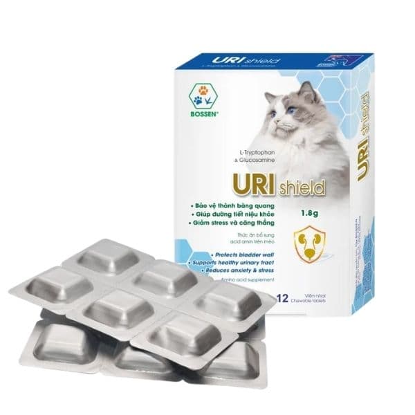 Viên Bổ Sung Cho Mèo Uri Shield Bảo Vệ Bàng Quang (Hộp 12 Viên)