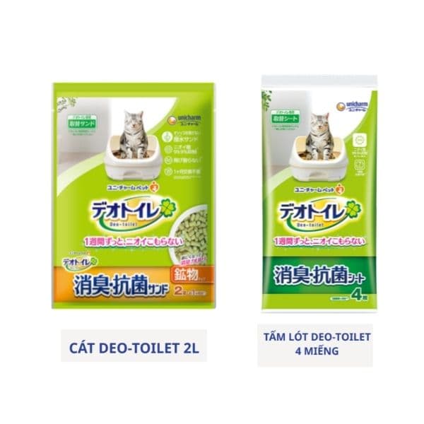 Tấm Lót Khử Mùi & Cát Vệ Sinh Cho Mèo Deo-Toilet