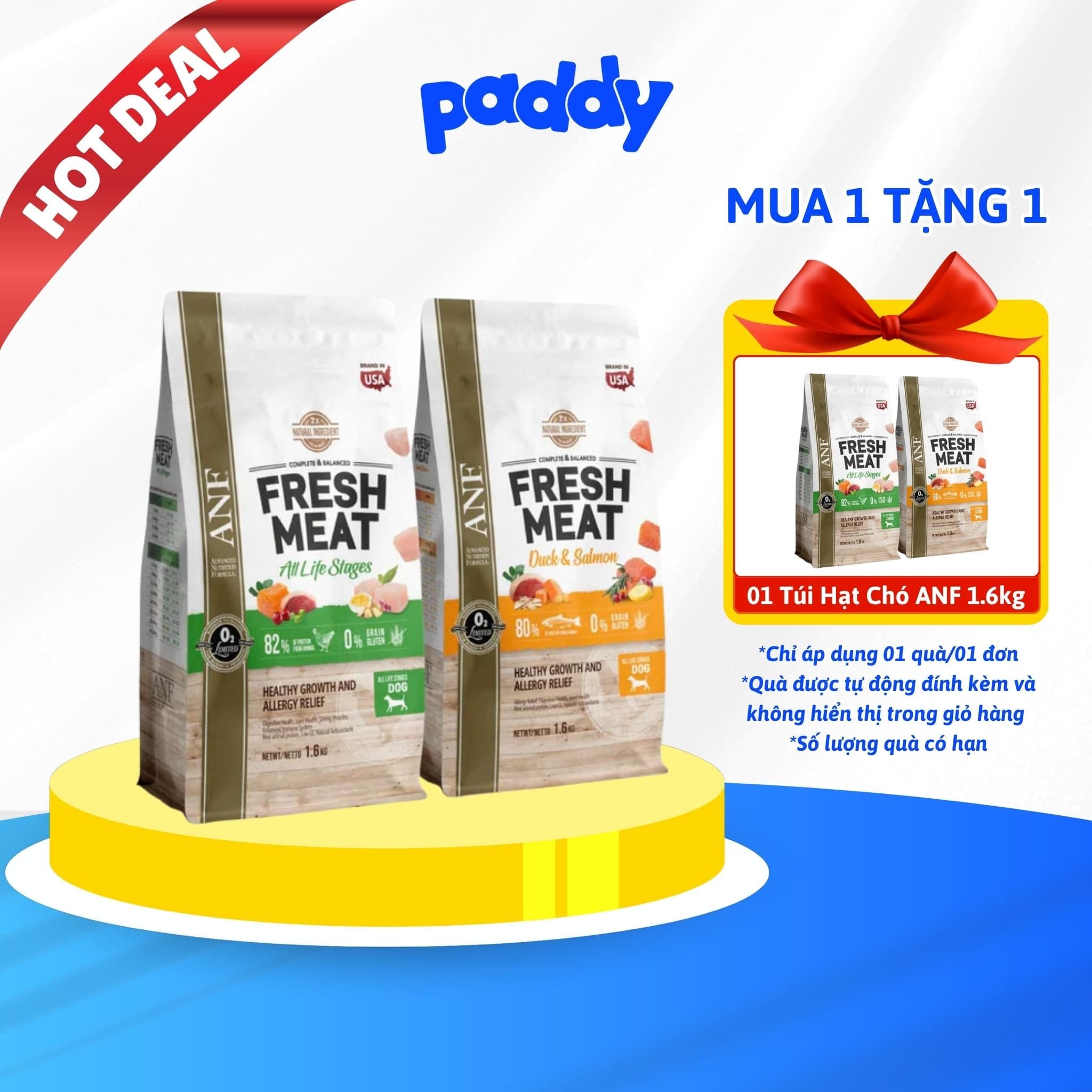 Hạt Cho Chó Mọi Lứa Tuổi ANF Fresh Meat 1.6kg