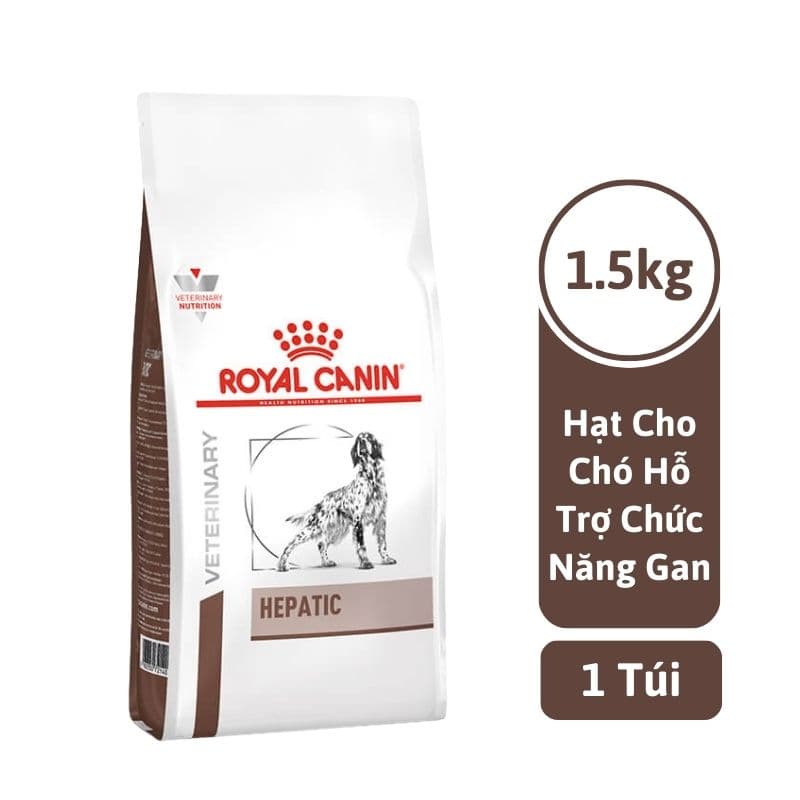 Hạt Điều Trị Bệnh Cho Chó Hỗ Trợ Chức Năng Gan Royal Canin Hepatic 1.5kg