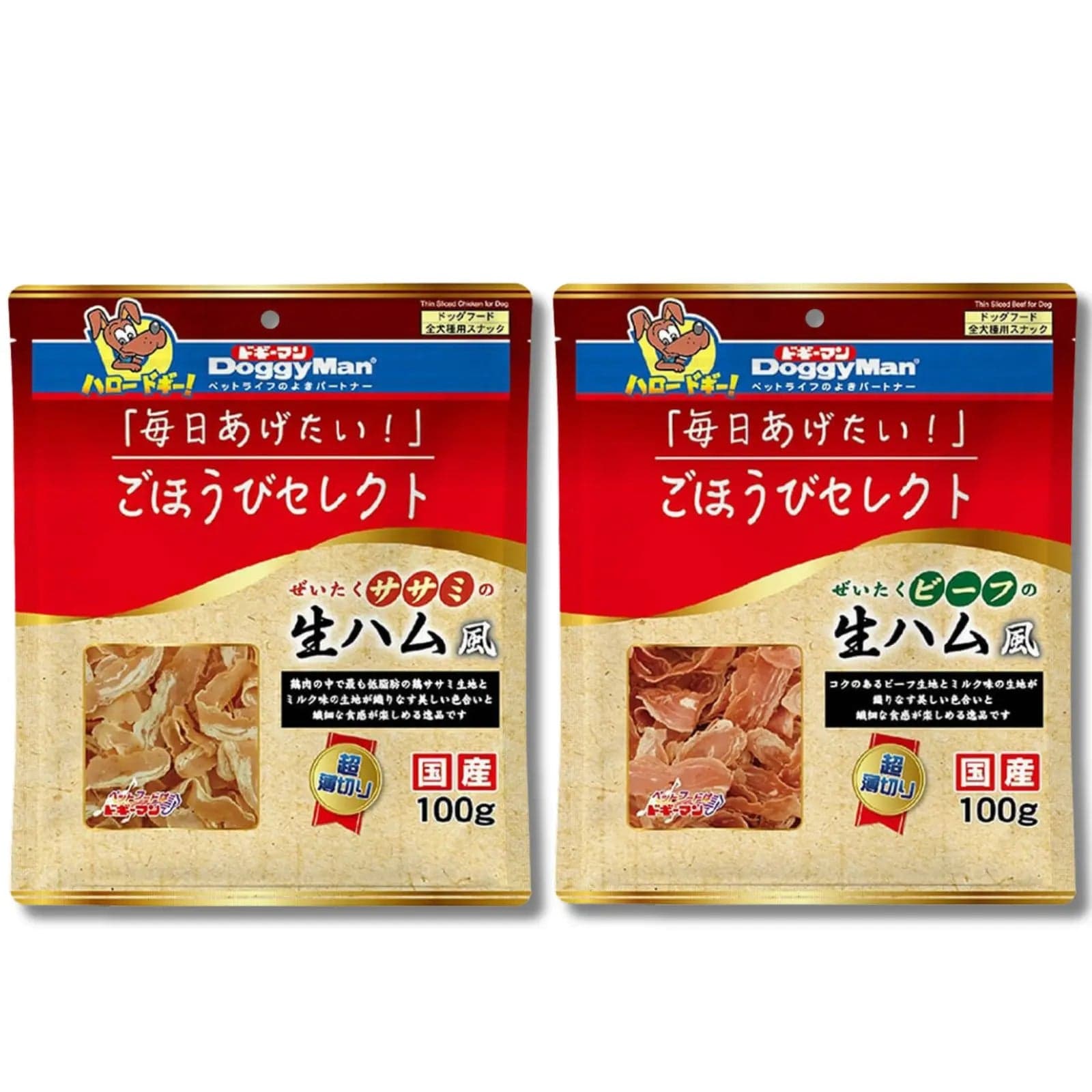 Bánh Thưởng Cho Chó Giăm Bông Sấy Doggyman 100g