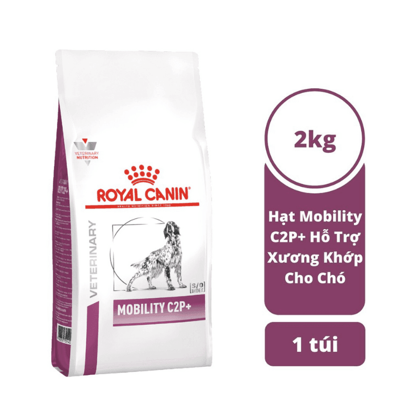 Thức Ăn Hạt Điều Trị Bệnh Cho Chó Hỗ Trợ Xương Khớp Royal Canin Mobility C2P+ 2kg - Paddy Pet Shop