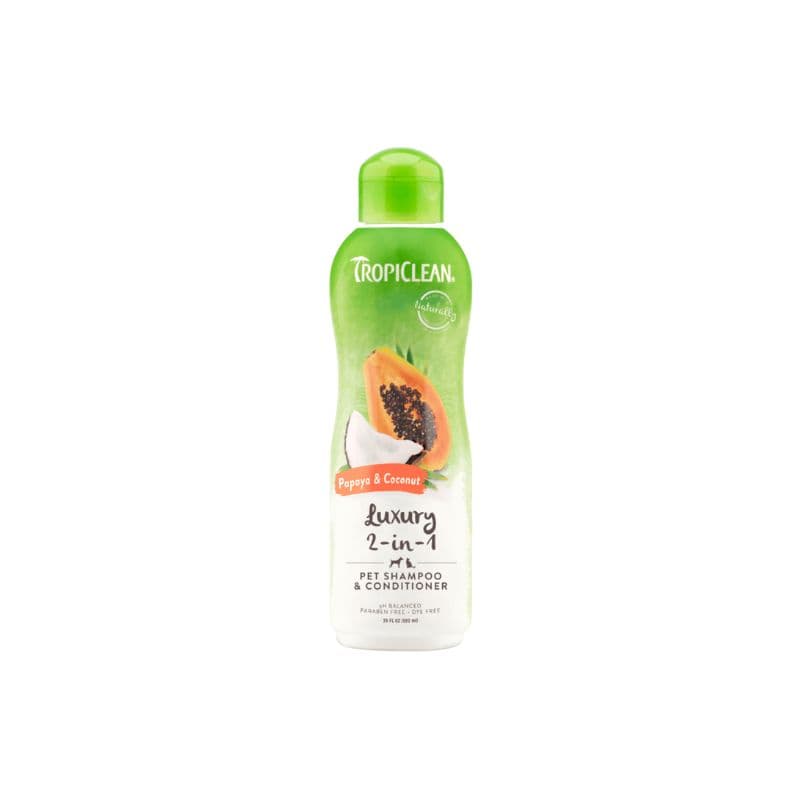 Sữa Tắm & Xả Cho Chó Mèo Tropiclean 2 Trong 1 Hương Đu Đủ & Dừa 355ml