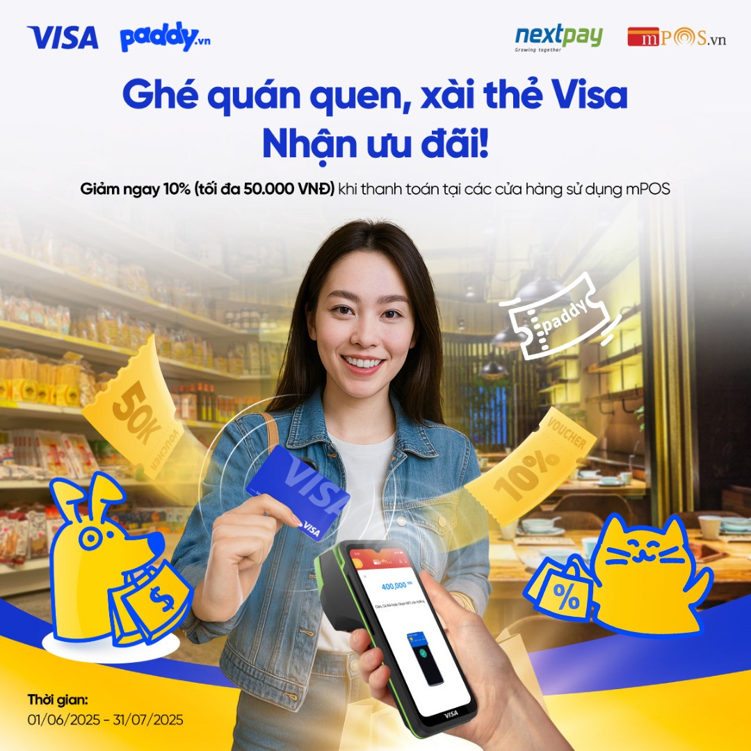 XÀI THẺ VISA - ƯU ĐÃI ĐẾN 50K