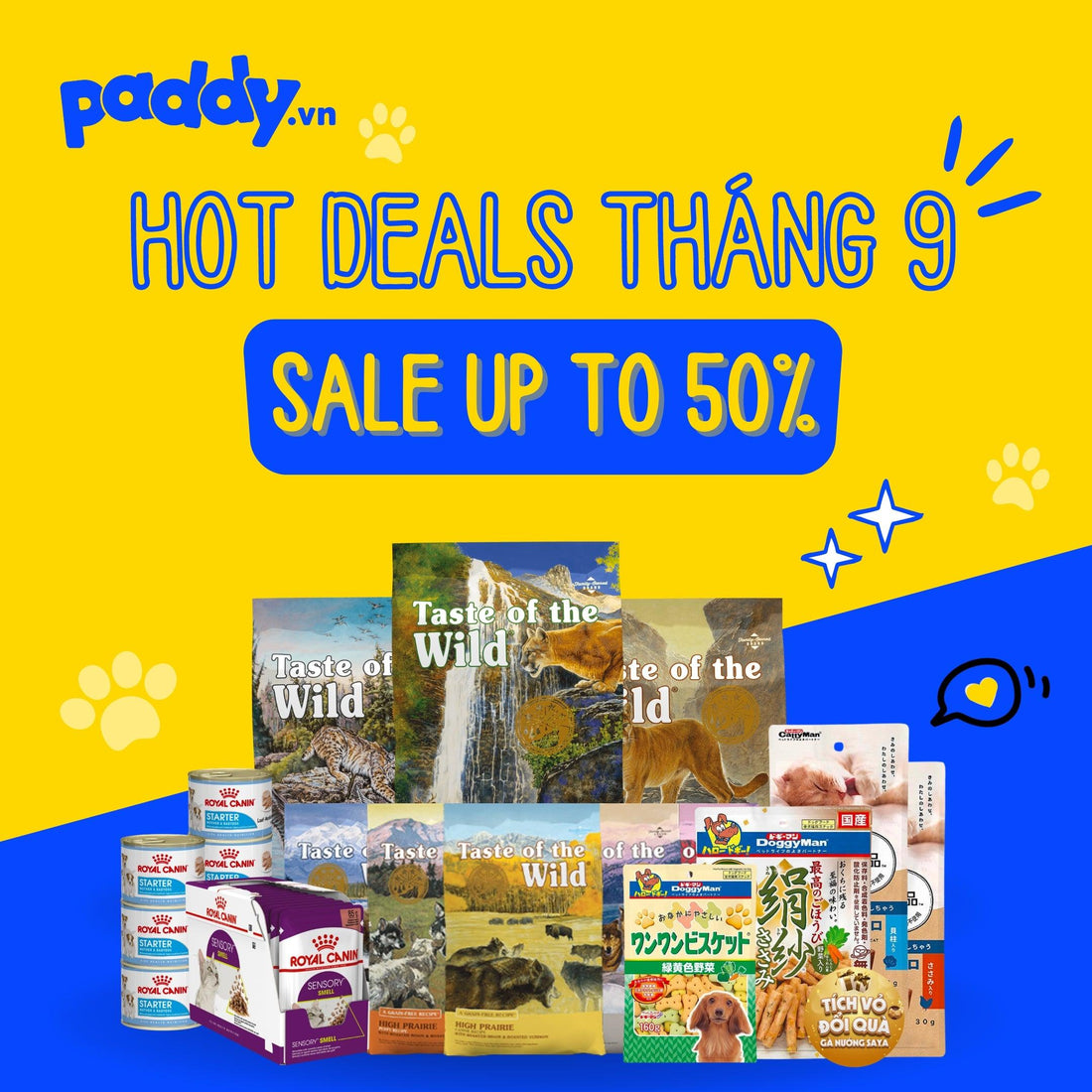 TỔNG HỢP DEALS HOT PADDY THÁNG 9 - Paddy Pet Shop