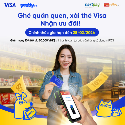 XÀI THẺ VISA - ƯU ĐÃI ĐẾN 50K