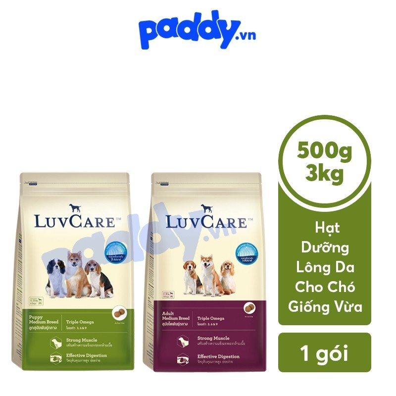 Hạt LuvCare Medium Dưỡng Lông Da Cho Chó Giống Vừa - Paddy Pet Shop