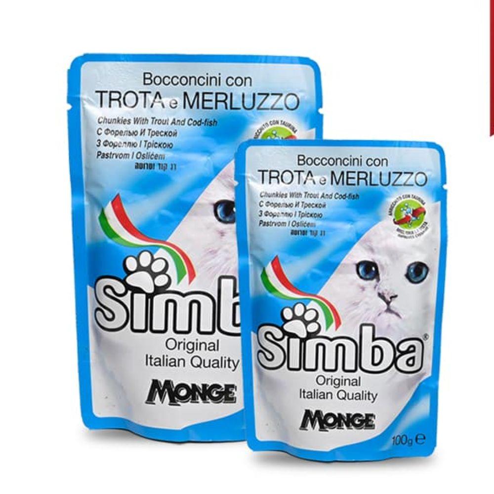 Pate Simba Cho Mèo Trưởng Thành Vị Cá Hồi & Cá Tuyết (Gói 100g) - Paddy Pet Shop