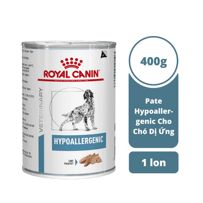 Pate Cho Chó Bị Dị Ứng Royal Canin Hypoallergenic 400g - Paddy Pet Shop