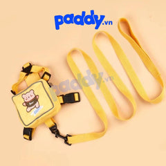 Dây Dắt Yếm Cho Chó Mèo Kèm Túi Thêu Hình - Paddy Pet Shop