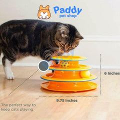 Đồ Chơi Mèo Tháp Banh 3 Tầng - Paddy Pet Shop