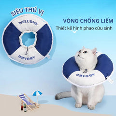 Vòng Gối Chống Liếm Cho Chó Mèo Phao Elizabeth ZEZE - Paddy Pet Shop