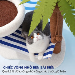 Trụ Cào Móng Mèo Cây Dừa ZEZE Cat Tree - Paddy Pet Shop